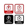 Rapid response badge logo icon