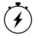 Rapid response timer with flash icon.