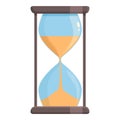 Rapid sand clock icon cartoon vector. Design image