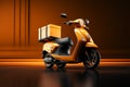 Rapid scooter shipping Quick and reliable service for prompt online deliveries Royalty Free Stock Photo