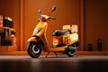 Rapid scooter shipping Quick and reliable service for prompt online deliveries Royalty Free Stock Photo