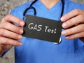 Rapid Strep Test GAS Test sign on the piece of paper