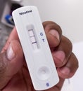 Rapid test cassette or device for Cotinine or Nicotine test.