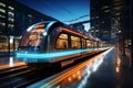 Rapid transit City metro in motion, leaving a subtle blur Royalty Free Stock Photo