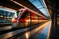 Rapid transit City metro in motion, leaving a subtle blur Royalty Free Stock Photo