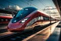 Rapid transit in motion High speed train leaves a blurred backdrop Royalty Free Stock Photo