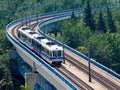 Rapid Transit Train In Edmonton Alberta Royalty Free Stock Photo