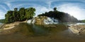 Tinuy-an Falls in Bislig, Surigao del Sur. Philippines. Virtual Reality 360. Royalty Free Stock Photo