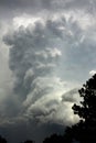 Violent Dangerous Developing Severe Thunderstorm Cloud Passes Overhead