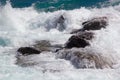 Rapids at the confluence of Baker River and Nef River, Patagonia, Chile Royalty Free Stock Photo