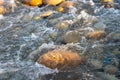 Rapids in fast flowing river close up Royalty Free Stock Photo