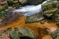 Rapids on Jedlova Creek, Jizera Mountains,  Czech Republic Royalty Free Stock Photo