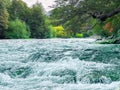 Rapids of the Manso River in the forest Royalty Free Stock Photo