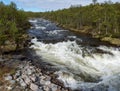 Rapids at Mittadalen Harjedalen Sweden Royalty Free Stock Photo