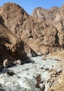 Rapids of Panj river and Pamir mountains