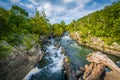 Rapids in the Potomac River at Great Falls, seen from Olmsted Is Royalty Free Stock Photo