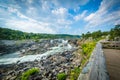 Rapids in the Potomac River at Great Falls, seen from Olmsted Is Royalty Free Stock Photo