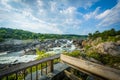 Rapids in the Potomac River at Great Falls, seen from Olmsted Is Royalty Free Stock Photo