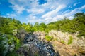 Rapids in the Potomac River at Great Falls, seen from Olmsted Is Royalty Free Stock Photo