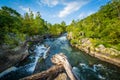 Rapids in the Potomac River at Great Falls, seen from Olmsted Is Royalty Free Stock Photo