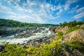 Rapids in the Potomac River at Great Falls, seen from Olmsted Is Royalty Free Stock Photo