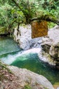 Rapids of Rio Hornito river and a jungle in Pana