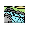 rapids river color icon vector illustration