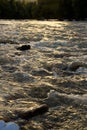 Rapids of a river Sora before dusk