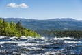 Rapids Tannforsen waterfall Sweden Royalty Free Stock Photo