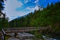 Going to the Sun Road Glacier National Park Logan Creek Johns Lake Trail Bridge.