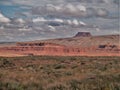 Raplee Anticline and Desert Plains near Mexican Hat Royalty Free Stock Photo