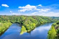 View on Rappbode dam and reservoir in Harz mountain, Germany