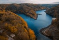 Rappbodetalsperre and Rappbode River in Harz Mountains National Park, Germany