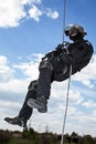 Rappeling assault Royalty Free Stock Photo
