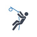 Rappelling Icon Royalty Free Stock Photo