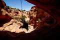 Rappelling in moab