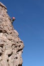 Rappelling a Stone Cliff