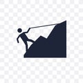 Rappelling transparent icon. Rappelling symbol design from Activity and Hobbies collection. Royalty Free Stock Photo