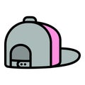 Rapper baseball cap icon, outline style Royalty Free Stock Photo