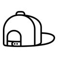 Rapper baseball cap icon, outline style Royalty Free Stock Photo