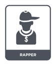 rapper icon in trendy design style. rapper icon isolated on white background. rapper vector icon simple and modern flat symbol for