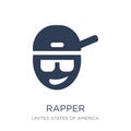 Rapper icon. Trendy flat vector Rapper icon on white background