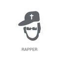 Rapper icon. Trendy Rapper logo concept on white background from