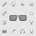 rapper's glasses icon. Detailed set of life style icons. Premium quality graphic design. One of the collection icons for websites