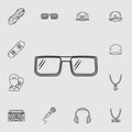 rapper's glasses icon. Detailed set of life style icons. Premium quality graphic design. One of the collection icons for websites
