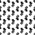 Rapper singer pattern seamless vector