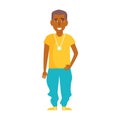 Rapper. Vector. Cartoon. Isolated