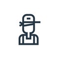 rapper vector icon. rapper editable stroke. rapper linear symbol for use on web and mobile apps, logo, print media. Thin line