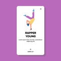 Rapper Young Boy Dancing Hip Hop Dance Vector Royalty Free Stock Photo