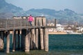 Wooden bridge from Hurden to Rapperswil